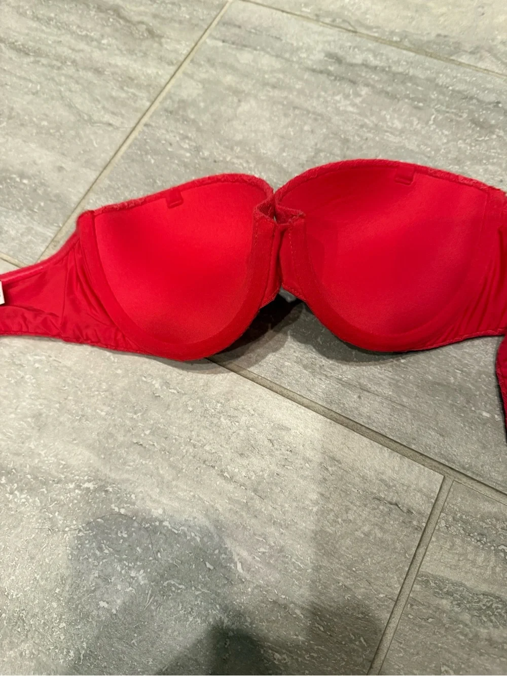 Victoria's Secret Red Lace Strapless Push-Up Bra